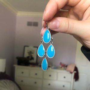 Blue drop earrings